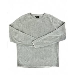 Massimo Dutti Grey Casual ExtraFine Cotton Knit Top Sz L,